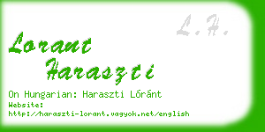 lorant haraszti business card